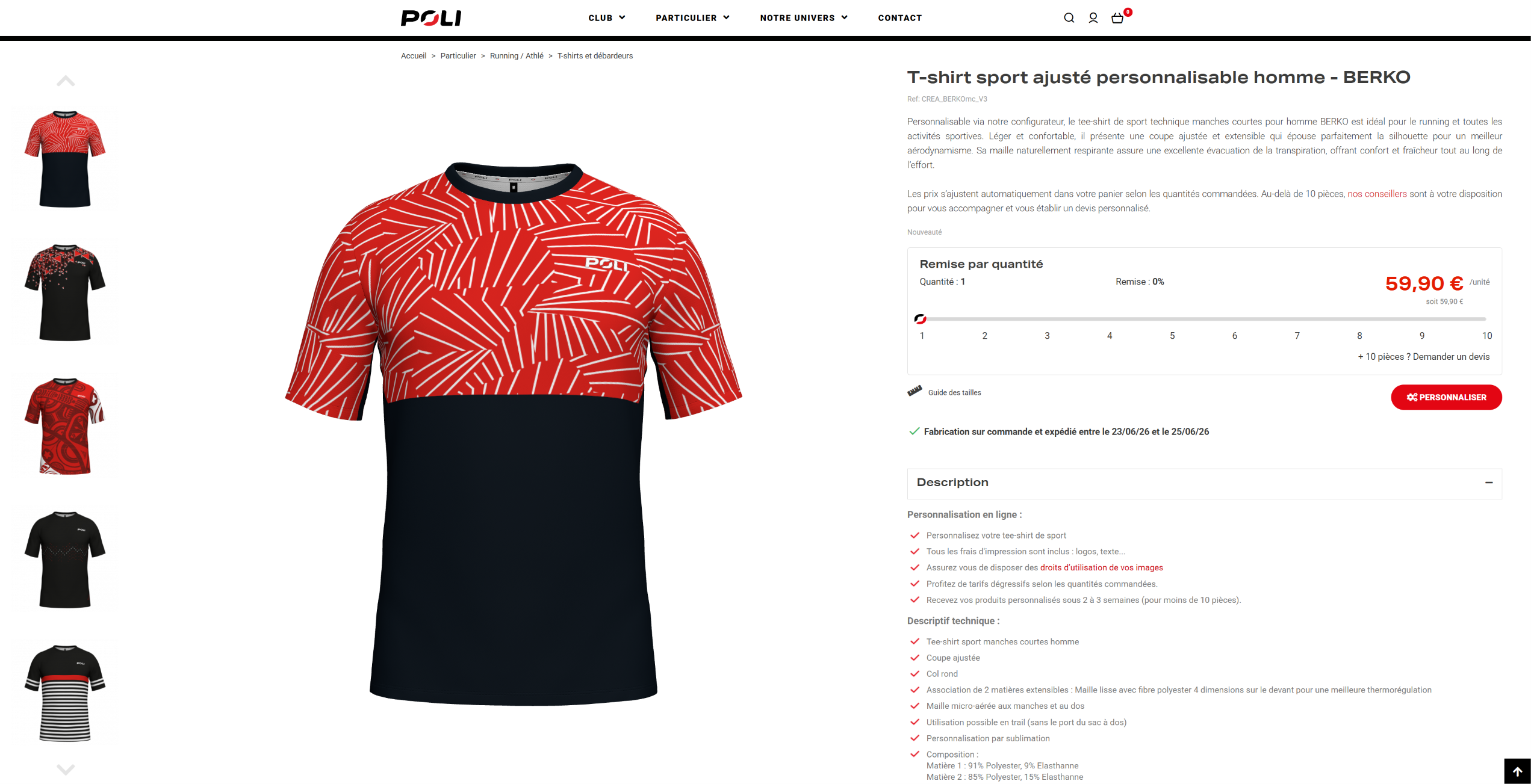 Politext — Le configurateur — interface de personnalisation