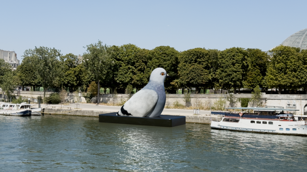 Pigeon monumental — textures 3D Rendu du pigeon monumental de dix mètres et de ses textures détaillées